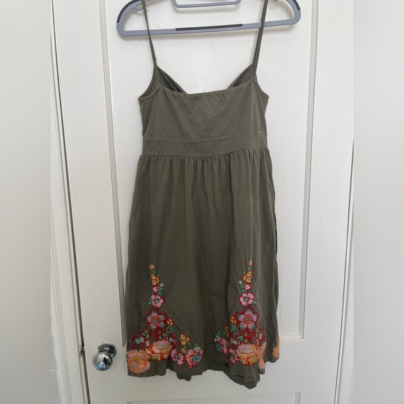 Johnny Was JWLA Sleeveless Green Embroidered Dress - Picture 4 of 5